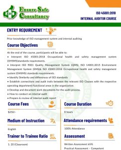 ISO 45001:2018 Internal Auditor Course