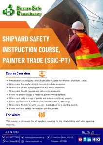 Shipyard Safety Instruction Course, Painter Trade (SSIC-PT) @ensuresafe.sg