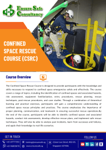 CSRC Confined Space Rescue Course